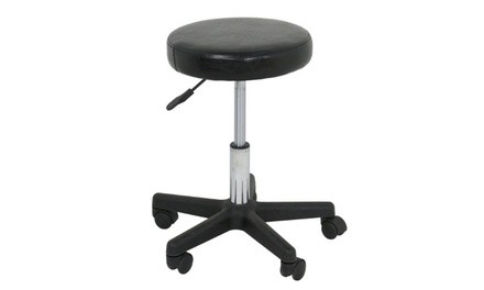 Hydraulic Adjustable Stool Rolling Chair Black