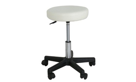 Adjustable Rolling Hydraulic Stool White