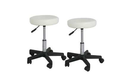 (Set of 2) Salon Style Round Swivel Stools