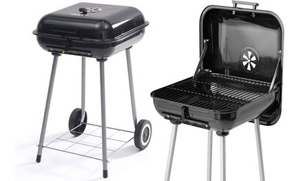 Charcoal Backyard Portable BBQ With Wheels Outdoor Grill