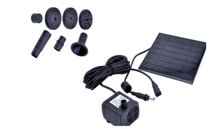 Solar Water Panel Power Fountain Pump Kit 3 different water outlet caps