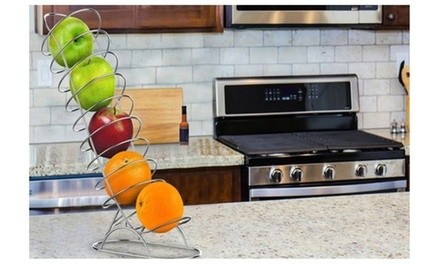 Chef Buddy Fruit Chute - Holds Your Apples and Oranges Chromed Steel