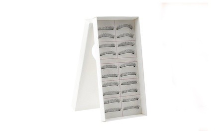 Beauty 10 Pair Dense Cross Fake Eye Lashes Lash Extension Makeup 