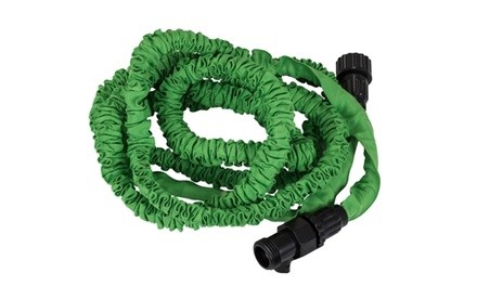 Outdoor Garden Watering Flexible Hose Deluxe Extends up to 50 ft Garden Hose