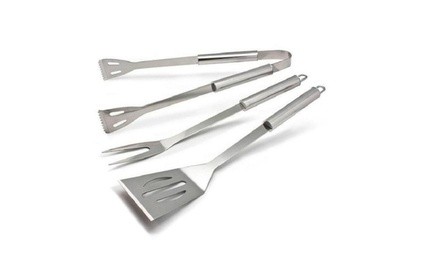 Complete Grilling Solution 3 PC Stainless Steel BBQ Tool Set 