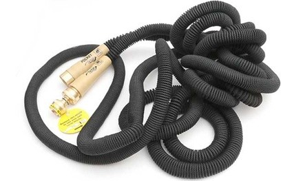 Outdoor Watering Hose Top Brass Bullet 50ft Expandable Lawn Water Equipment