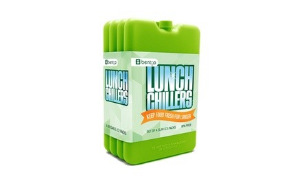 4 Pack Ice Lunch Chillers, Ultra-thin Ice Packs