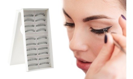 Long Thick Cross 10 Pairs False Eyelashes