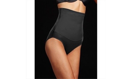 Flexees 1854 Fat Free Dressing Hi-Waist Brief Medium - Black