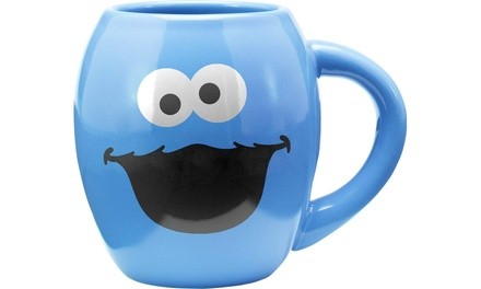 Sesame Street Cookie Monster Oval Mug, 18 Oz. 