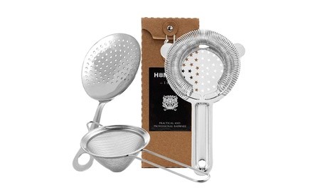 Homestia Bar Strainer Set of 3 Cocktail Strainer Include Hawthorne Strainer