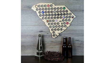 Beer Cap State Maps 