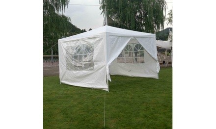 10'x10' 4 Walls Outdoor Canopy Party Wedding Tent Pavilion Gazebo Garden Events