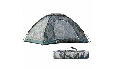 Outdoor Camouflage 3-4 Person Waterproof Shelter Hiking Camping Folding Tent USA