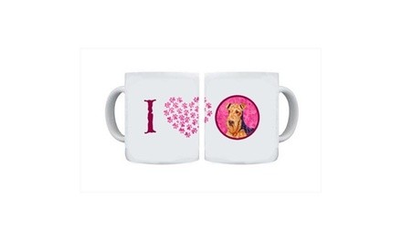 Carolines Treasures LH9381PK-CM15 15oz Airedale Dishwasher Safe Microwavable Mug