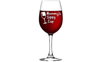 Mommy's Sippy Cup Wine Glass