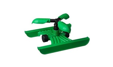 360 Degree Circle Rotating Water Sprinkler 3 Nozzles Arm Garden Watering