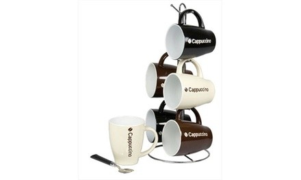 Home Basics MS30085 Mug With Stand Cappuccino& 44;