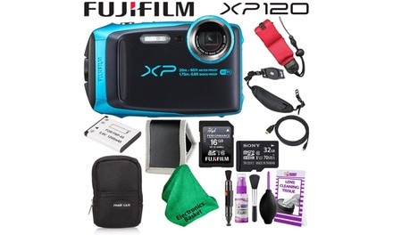 Fujifilm FinePix XP120 600019758 Waterproof Digital Camera Sky Blue Mid-Range Ac