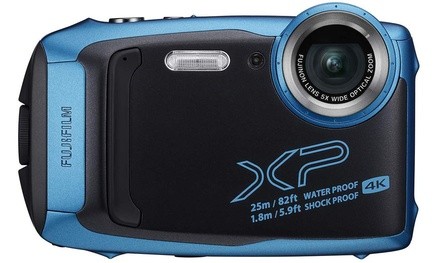 Fujifilm FinePix XP140 Waterproof Digital Camera w/16GB SD Card - Sky Blue Renew