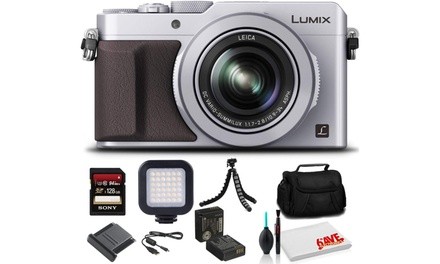 Panasonic Lumix DMC-LX100 Digital Camera Silver DMC-LX100S - Bundle - with 128GB