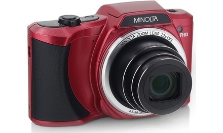 Minolta 20 Mega Pixels Wi-Fi Digital Camera with 22x Optical Zoom, 1080p HD Vide