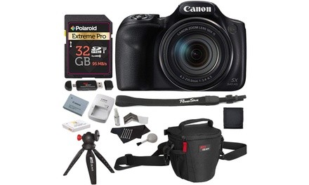 Canon PowerShot SX540 HS with 50x Optical Zoom and Built-in Wi-Fi, Polaroid 32 G