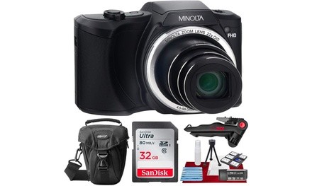 Minolta 20 Mega Pixels Wi-Fi HD Digital Camera with 22x Optical Zoom and 32GB 