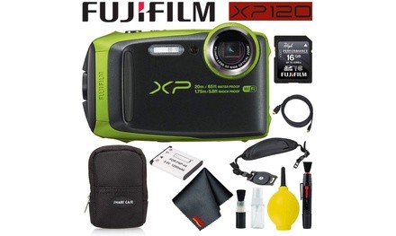 Fujifilm FinePix XP120 Waterproof Digital Camera 600019756 Lime Best Value Acces