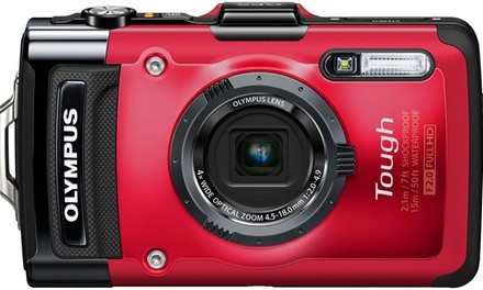 Olympus Stylus TG-2 iHS Digital Camera with 4x Optical Zoom and 3-Inch LCD Red 