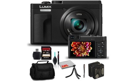 Panasonic Lumix DCZS80 Digital Camera Black DC-ZS80K - Bundle - with 256GB Memor