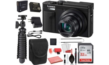 Panasonic Lumix DC ZS80 Digital Camera Black DC-ZS80K with Accessory Bundle Pack