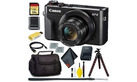 Canon PowerShot G7 X Mark II Digital Camera  128GB Memory  Extra Battery Bundle