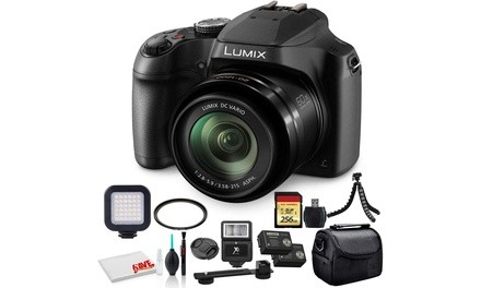 Panasonic Lumix DC-FZ80 Digital Camera DC-FZ80K - Bundle - w/ 256GB Memory Card