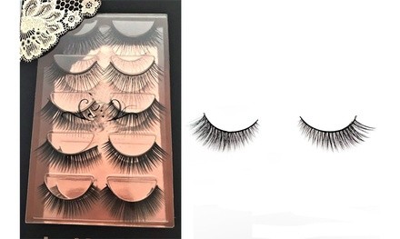 Perfect 5 Pairs False Eyelash Wispy Defined Volumizing Lengthening & Glamorous