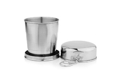 60ml Stainless Steel Folding Cup Traveling Outdoor Camping Mug