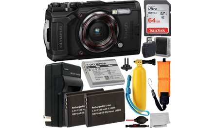 Olympus Tough TG-6 Digital Camera Black with Essential Accessory Bundle  Include