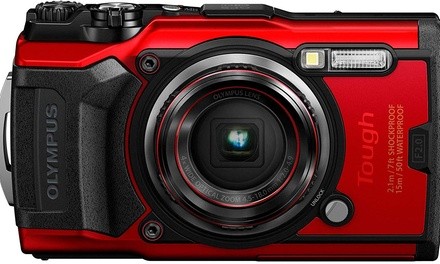 Olympus Tough TG-6 Waterproof Camera, Red Renewed