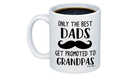 mycozycups  reveal Gift for DAD  Only THE BEST dads GET promoted TO grandpas  