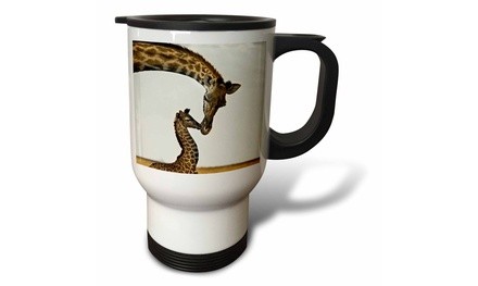  Travel Mug giraffe mama and baby - 14oz 