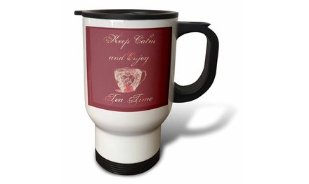  Travel Mug Keep Calm and Enjoy Tea - Drinks - Sayings - 14oz 