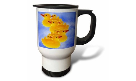  Travel Mug Toy Duck on blue - 14oz 