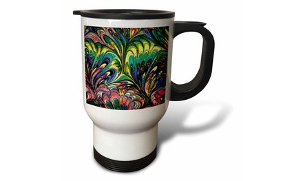  Travel Mug Peacock Feathers - 14oz 