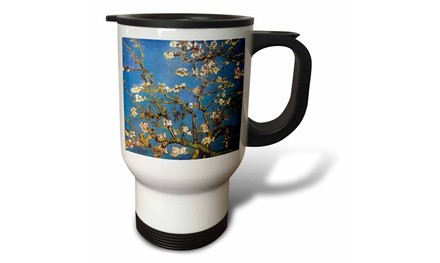  Travel Mug Almond Blossoms by Vincent van Gogh 1890 - famous fine art by master