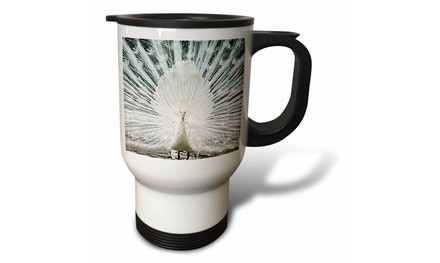  Travel Mug White Peacock - 14oz 