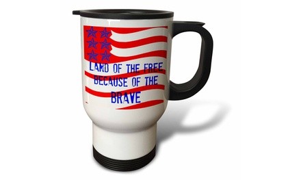  Travel Mug Land of the free because of the brave - 14oz 