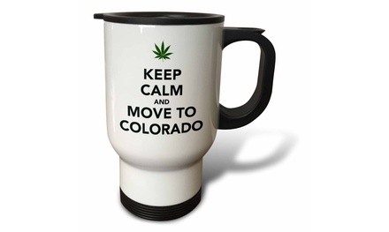  Travel Mug Keep calm and move to Colorado. - 14oz 