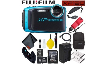 Fujifilm FinePix XP120 Waterproof Digital Camera 600019758 Sky Blue Large Access