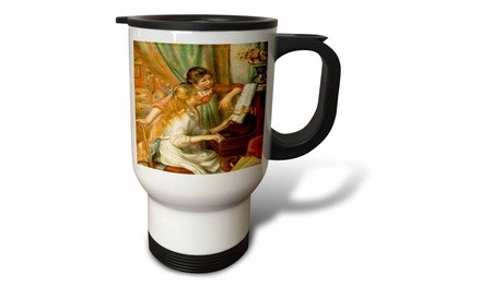  Travel Mug Renoirs Girls At Piano - 14oz 