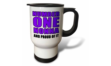  Travel Mug Number One Nonna And Proud Of It Purple - 14oz 